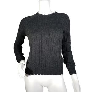 Spiritual Gangster Womens Size XS Long Sleeve Gray Nylon Blend Top Pullover